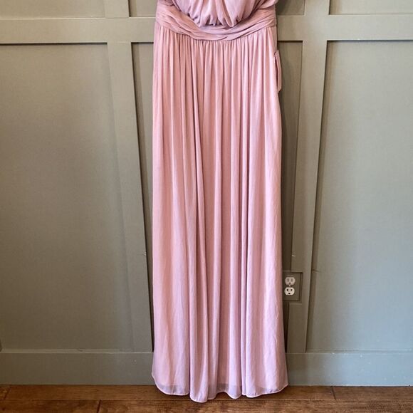 BIRDY Grey Kiko Bridesmaid Dress Maxi Gown W/ Pockets in Rose Quartz Medium NWT - Picture 10 of 15